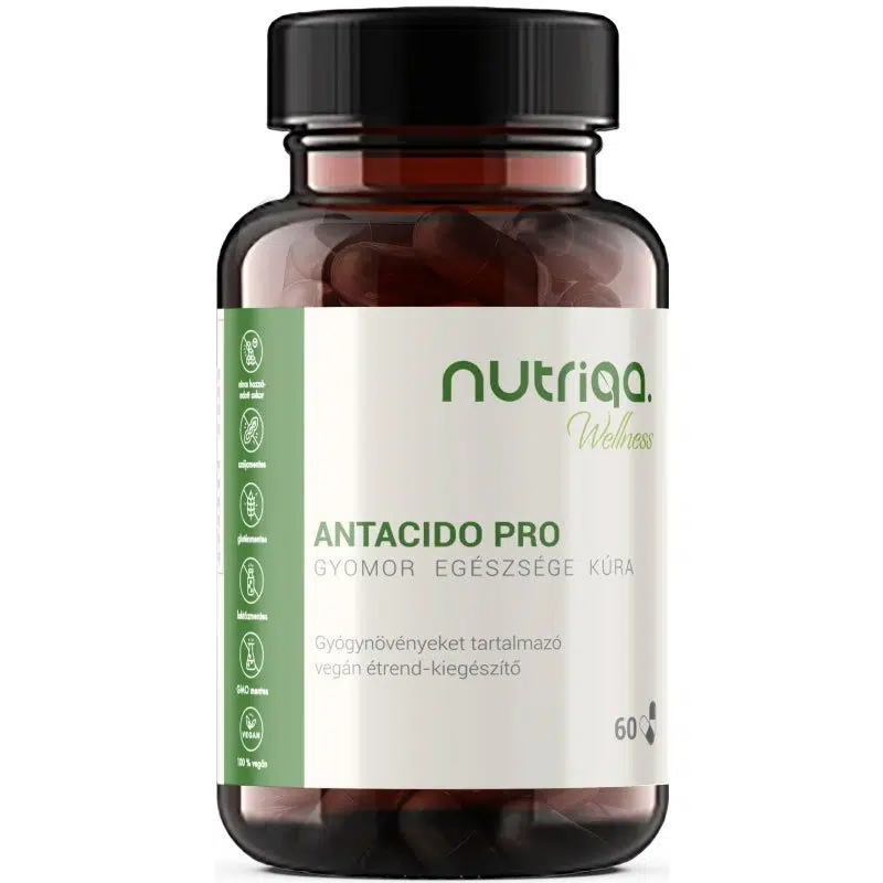 Nutriqa Antacido Pro - Gyomor Egészsége Kúra - 60db Nutriqa Antacido Pro - Gyomor Egészsége Kúra - 60db