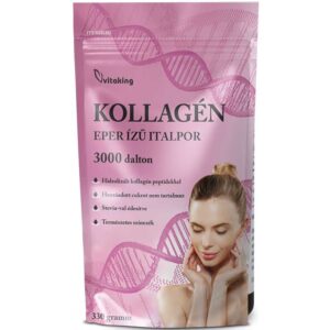 Vitaking Kollagén Eper ízű italpor - 330g
