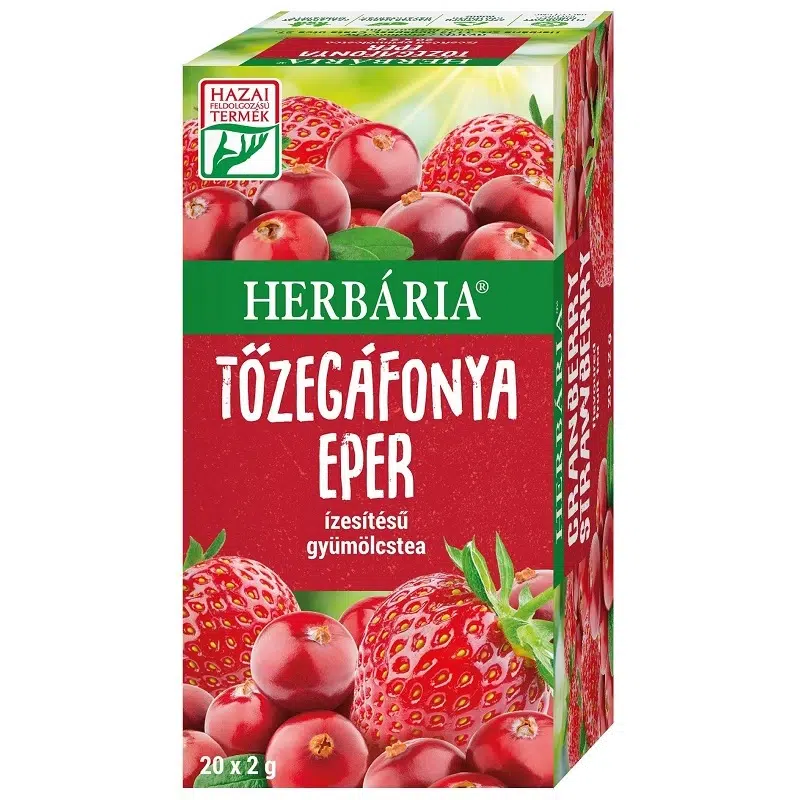 Herbária Tőzegáfonya-Eper tea - 20 filter Herbária Tőzegáfonya-Eper tea - 20 filter