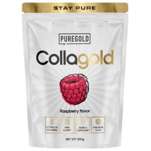 Pure Gold CollaGold Komplex Marha és Hal kollagén italpor Raspberry (málna) - 300g