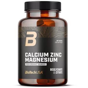 BioTech USA Kalcium Cink Magnézium szerves forrásból tabletta - 90db