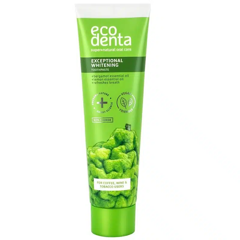 Ecodenta Fehérítő fogkrém Bergamot és Citromolajjal - 100ml Ecodenta Fehérítő fogkrém Bergamot és Citromolajjal - 100ml