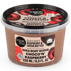 Organic Shop ''Csokis málna'' Puhító testradír málnával és kakaóvajjal - 250ml