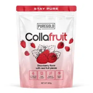 Pure Gold Collafruit Marha és Hal kollagén italpor gyümölcsdarabokkal - Eper - 300g
