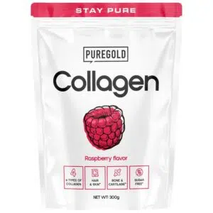Pure Gold Collagen Marha kollagén italpor málna - 300g