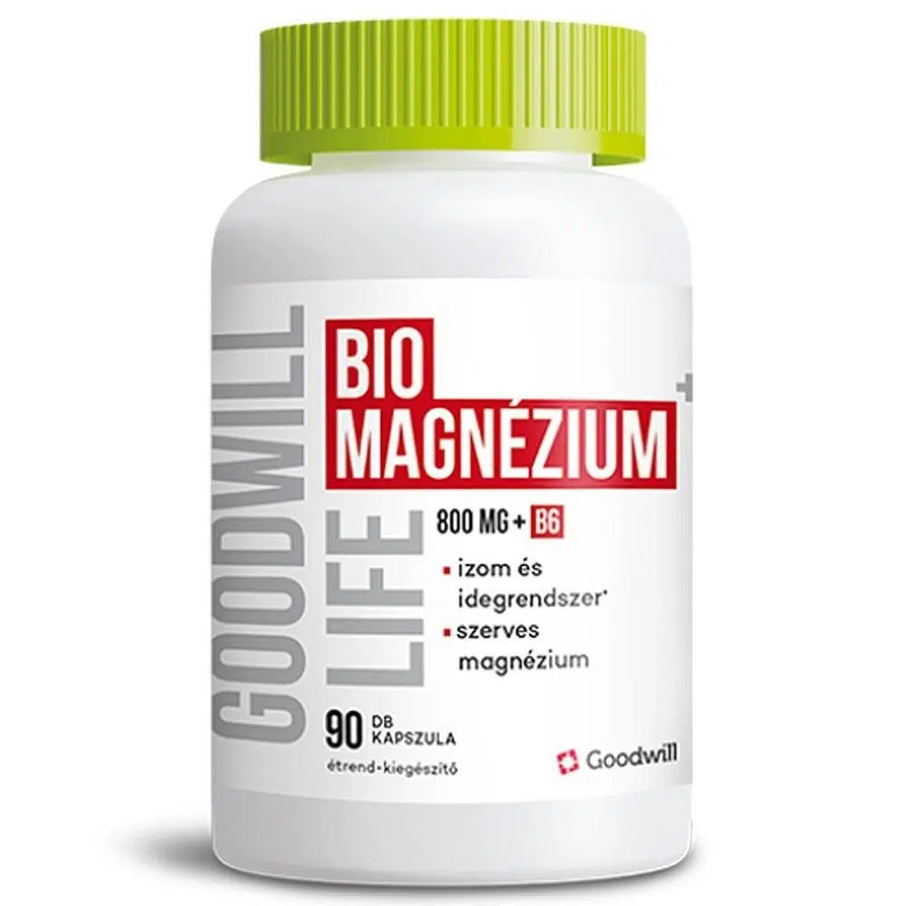 Goodwill Biomagnézium 800mg + B6-vitamin kapszula - 90db Goodwill Biomagnézium 800mg + B6-vitamin kapszula - 90db