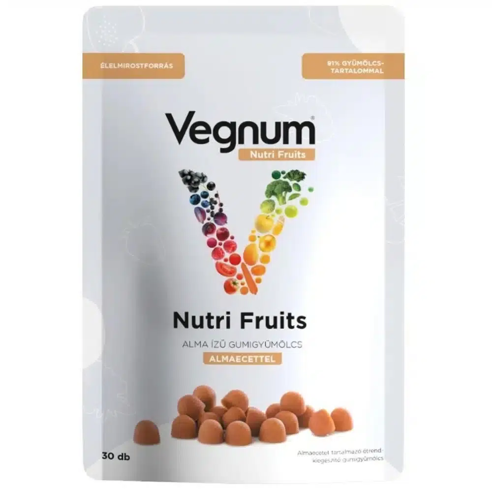 Vegnum Nutri Fruits Almaecettel (alma ízű) - 30db Vegnum Nutri Fruits Almaecettel (alma ízű) - 30db