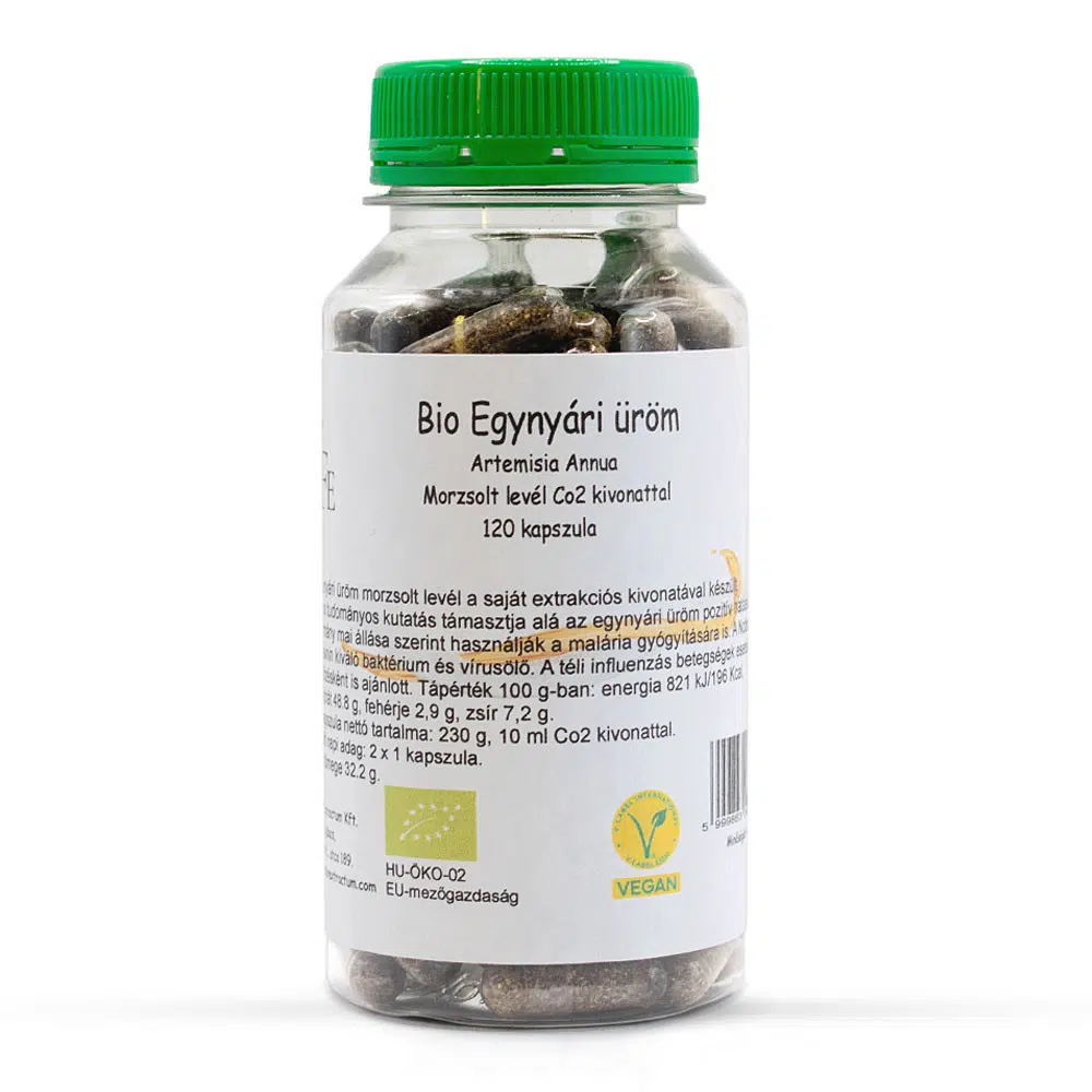 Natessence Bio Egynyári üröm (morzsolt levél, CO2 egynyári üröm kivonattal) kapszula - 120db Natessence Bio Egynyári üröm (morzsolt levél, CO2 egynyári üröm kivonattal) kapszula - 120db