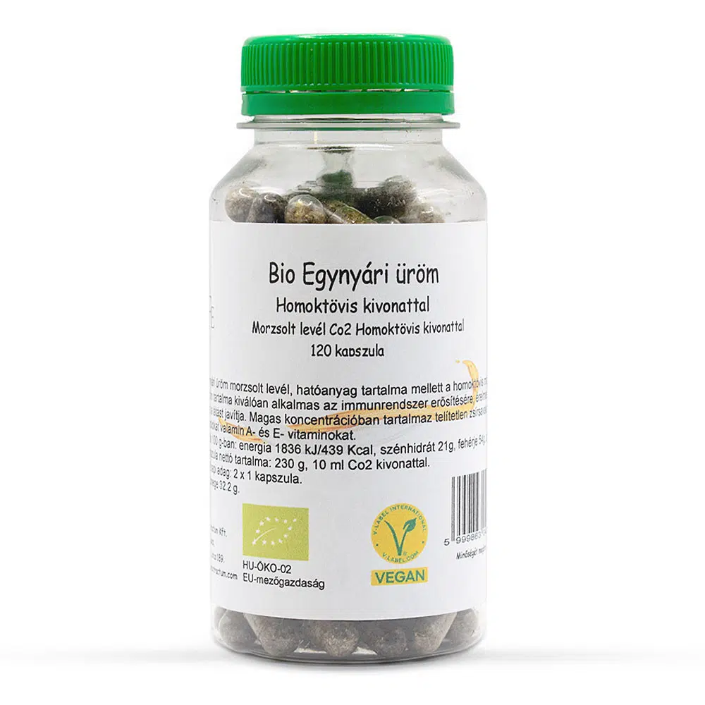 Natessence Bio Egynyári üröm (morzsolt levél, CO2 homoktövis kivonattal) kapszula - 120db Natessence Bio Egynyári üröm (morzsolt levél, CO2 homoktövis kivonattal) kapszula - 120db