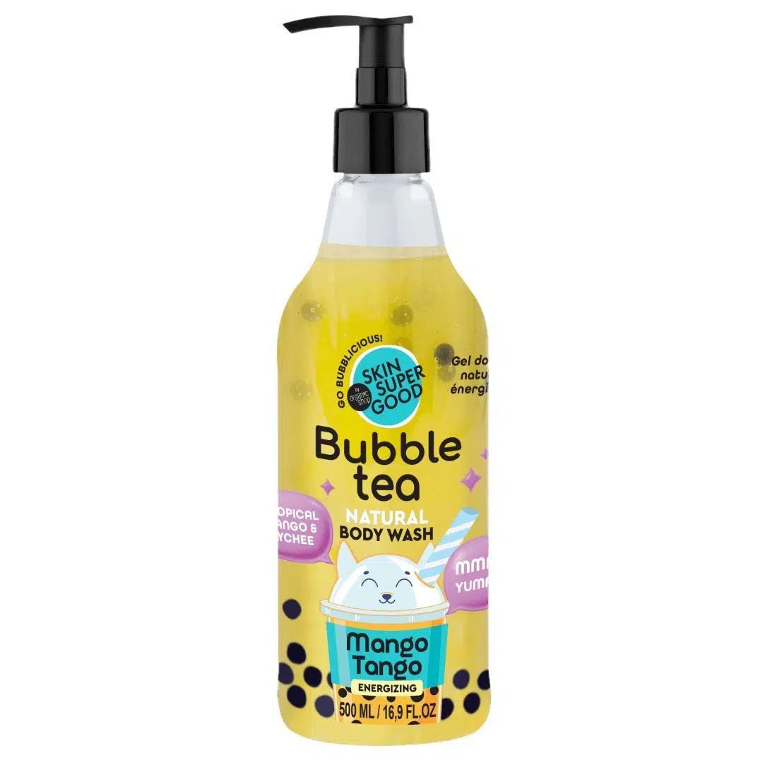 Skin Super Good Bubble Tee Mango Tango energetizáló tusfürdő mangóval és licsivel - 500ml Skin Super Good Bubble Tee Mango Tango energetizáló tusfürdő mangóval és licsivel - 500ml