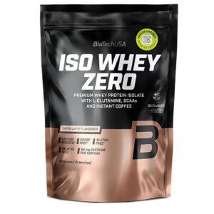 BioTech USA 100% IsoWhey ZERO caffé latte fehérjepor - 454g