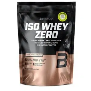 BioTech USA 100% IsoWhey ZERO caffé latte fehérjepor - 454g