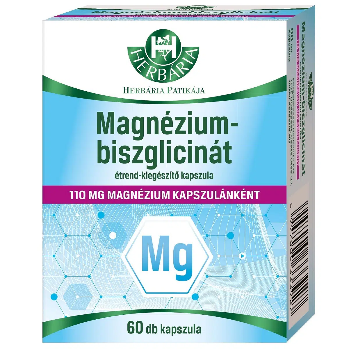 Herbária Magnézium-biszglicinát kapszula - 60db Herbária Magnézium-biszglicinát kapszula - 60db