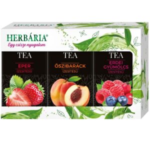 Herbária Triopack fekete tea (erdei gyümölcs, őszibarack, eper) - 3x20 filter