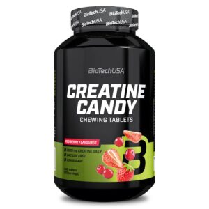 Biotech Creatine Candy Red Berry rágótabletta - 240db