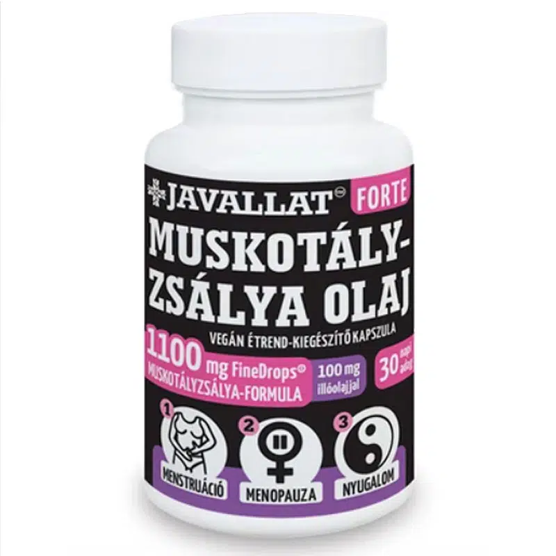 Javallat Forte Muskotályzsálya olaj kapszula - 60db Javallat Forte Muskotályzsálya olaj kapszula - 60db