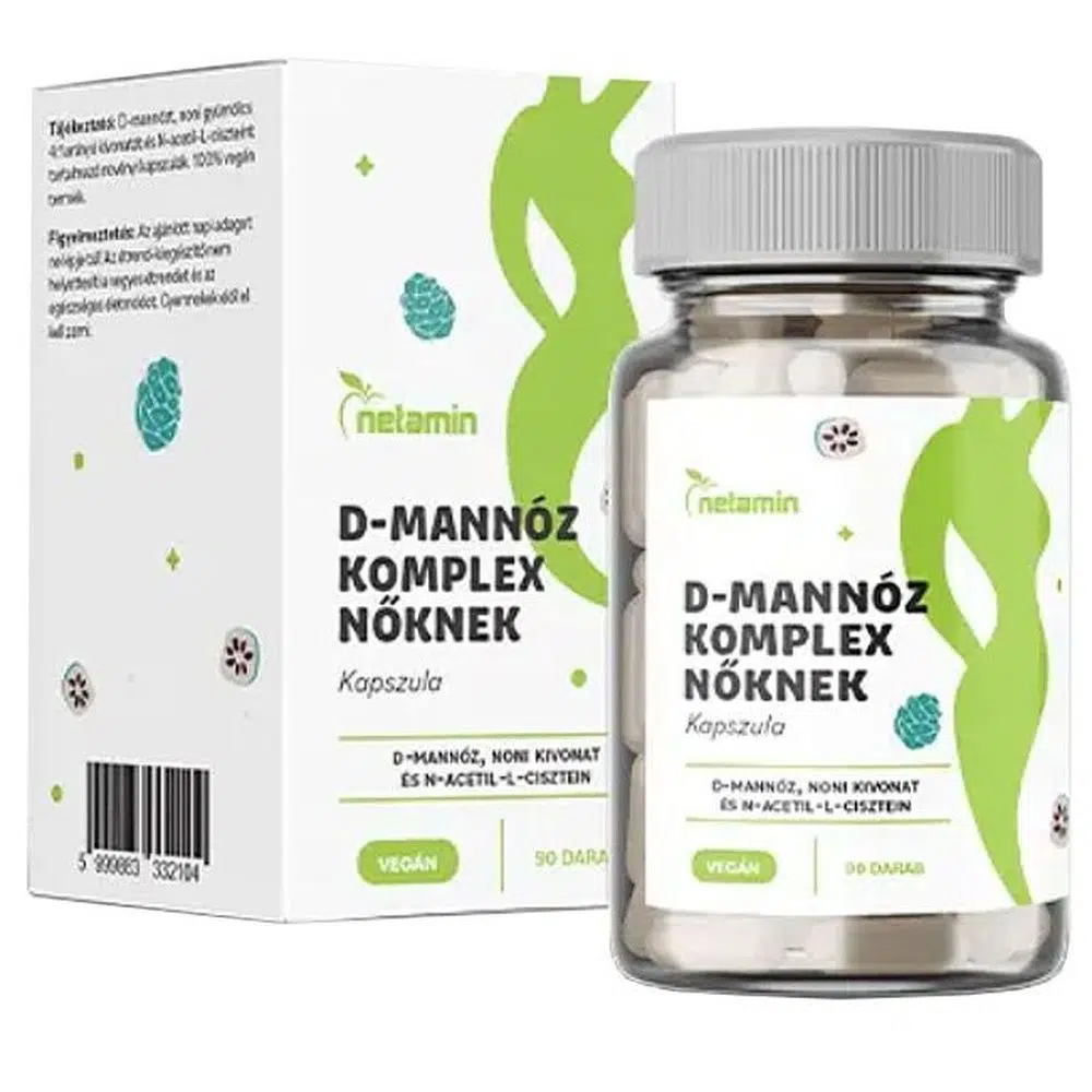 Netamin D-Mannóz Komplex nőknek kapszula - 90db Netamin D-Mannóz Komplex nőknek kapszula - 90db