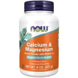 Now Calcium & Magnesium por D-vitaminnal - 227g