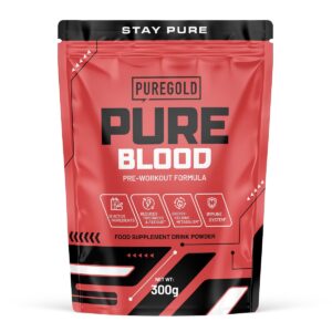Pure Gold Pure Blood Pre-Workout Tutti Frutti ízű italpor - 300g