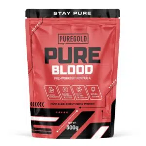 Pure Gold Pure Blood Pre-Workout Tutti Frutti ízű italpor - 300g
