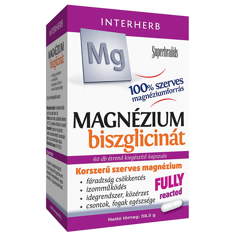 Interherb Magnézium-biszglicinát kapszula - 60db Interherb Magnézium-biszglicinát kapszula - 60db
