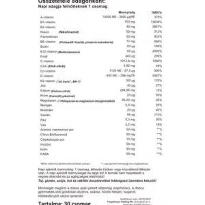 VitaKing 365 Multivitamin Alap vitamincsomag - 30db - Image 3