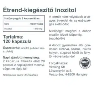 VitaKing Inozitol kapszula - 120 VitaKing Inozitol kapszula - 120