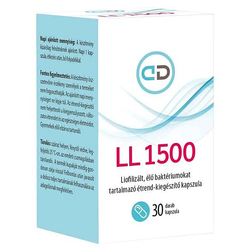LL 1500 Liofilizált baktériumokat tartalmazó kapszula - 30db LL 1500 Liofilizált baktériumokat tartalmazó kapszula - 30db
