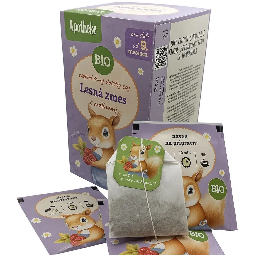 Apotheke Bio Fincsi erdeigyümölcs-málna tea gyermekeknek - 20 filter Apotheke Bio Fincsi erdeigyümölcs-málna tea gyermekeknek - 20 filter