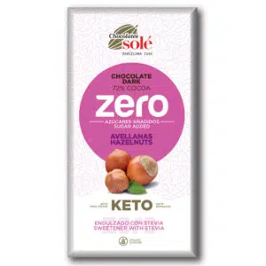 Chocolates Solé ZERO Cukormentes 72% Mogyorós Étcsokoládé - 100g