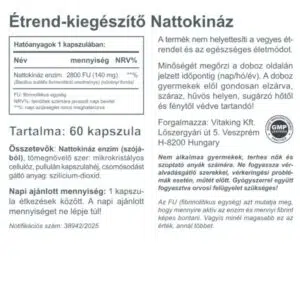 Vitaking Nattokináz Enzim kapszula Vitaking Nattokináz Enzim kapszula