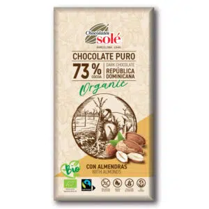 Chocolates Solé 73% Bio Mandulás Étcsokoládé - 150g