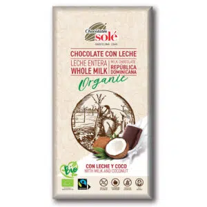 Chocolates Solé 39% Bio Kókuszos Tejcsokoládé - 100g