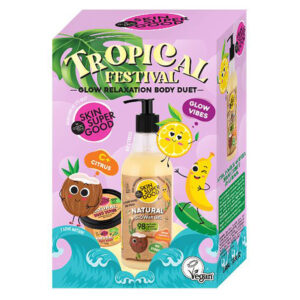 Skin Super Good Trópusi fesztivál ragyogásfokozó testápoló szett - 250ml + 100ml