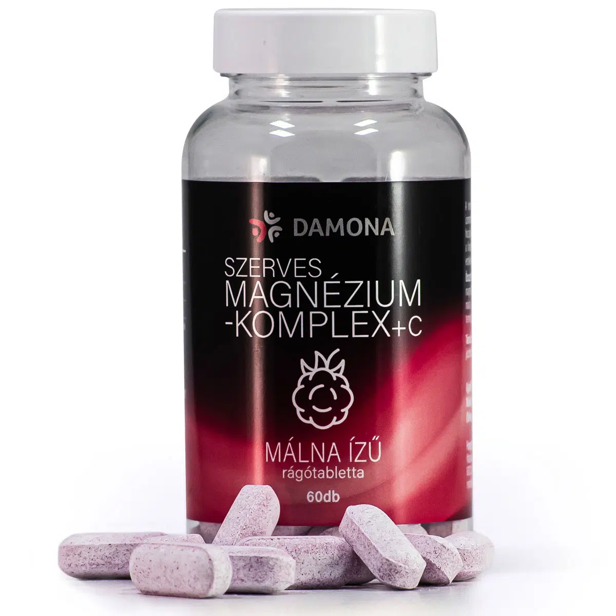 Damona Magnézium komplex + C málna ízű rágótabletta - 60db Damona Magnézium komplex + C málna ízű rágótabletta - 60db