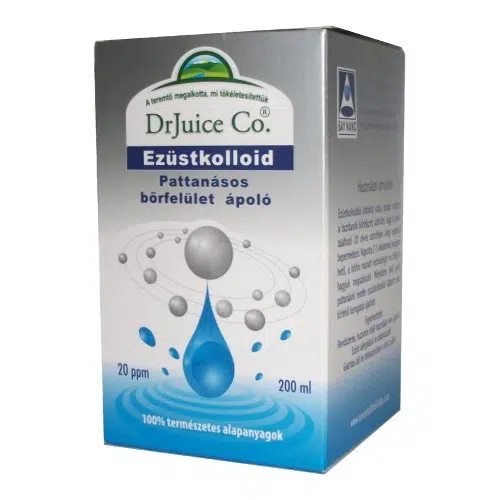 Dr.juice ezüstkolloid oldat pattanásos bőrfelület ápoló 200ml Dr.juice ezüstkolloid oldat pattanásos bőrfelület ápoló 200ml