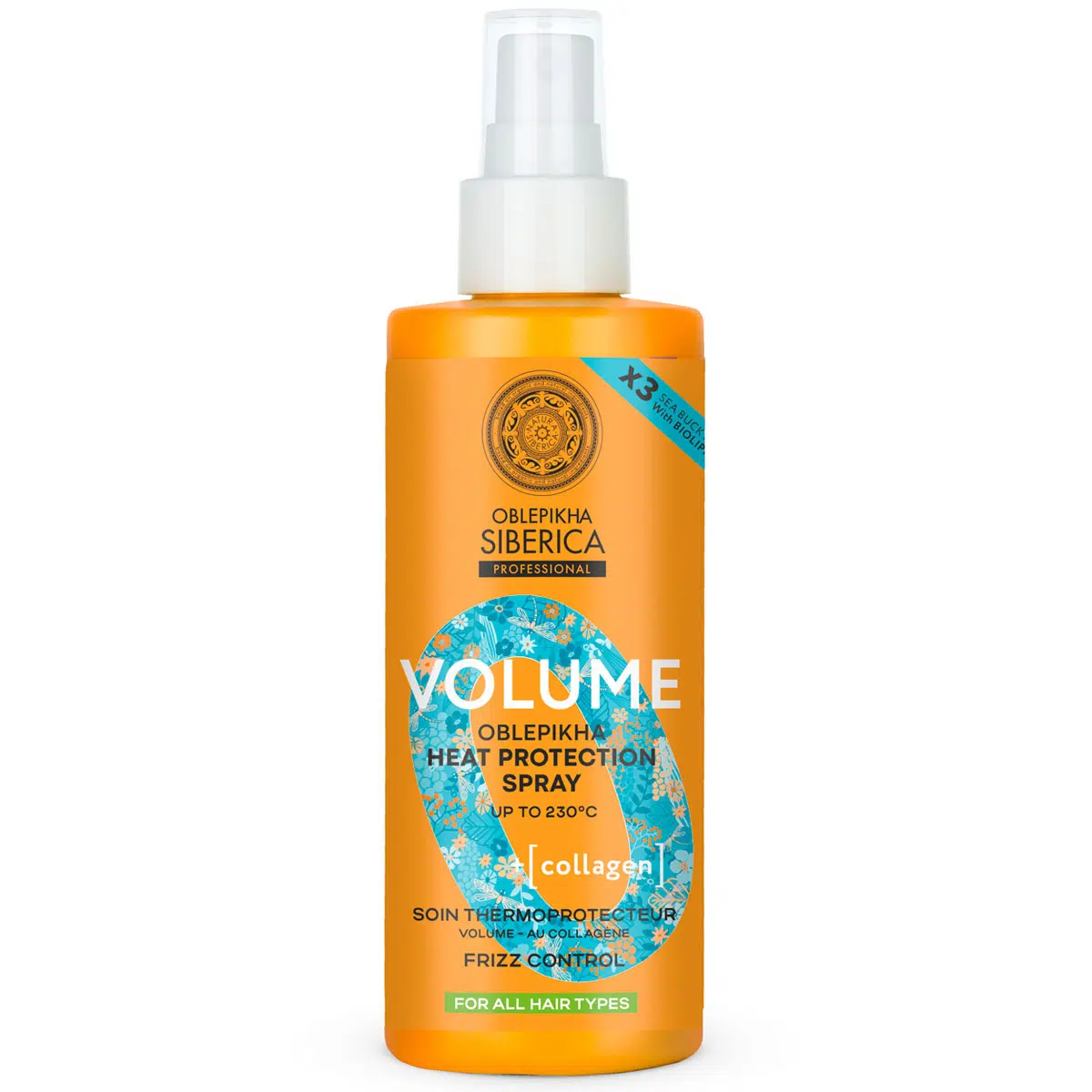 Oblepikha Siberica Volumennövelő homoktövis hővédő spray - 200ml Oblepikha Siberica Volumennövelő homoktövis hővédő spray - 200ml