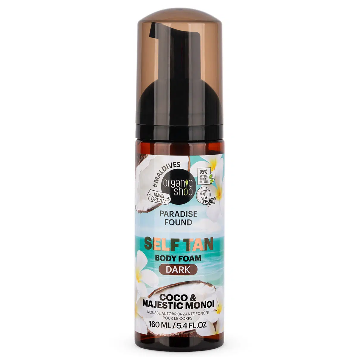 Organic Shop Barnító hab kókusszal és monoival - sötét 160ml Organic Shop Barnító hab kókusszal és monoival - sötét 160ml