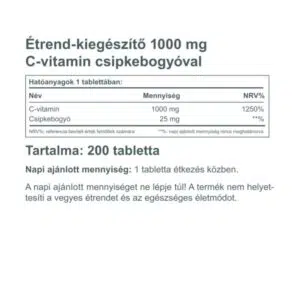 VitaKing C-Vitamin 1000mg tabletta - 200db - Image 2