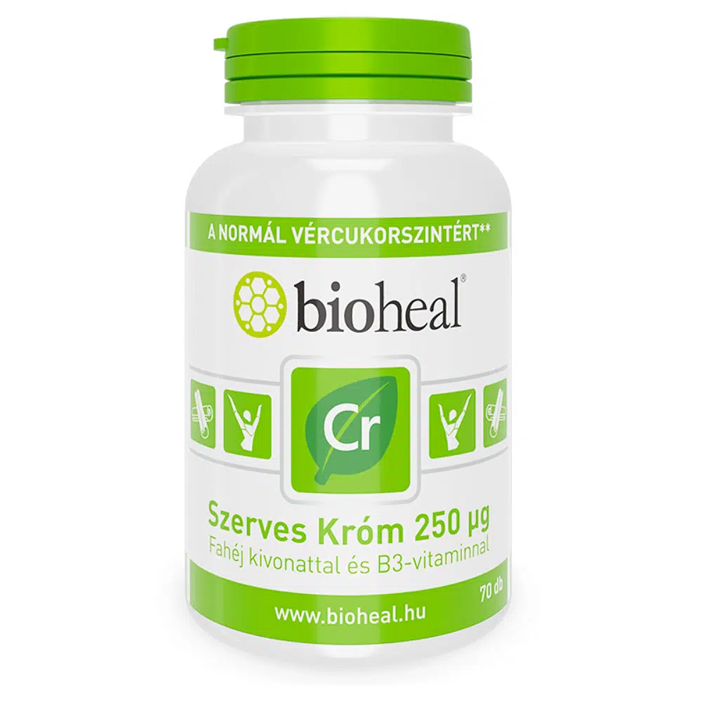 Bioheal Szerves Természetes Króm filmtabletta - 70db Bioheal Szerves Természetes Króm filmtabletta - 70db