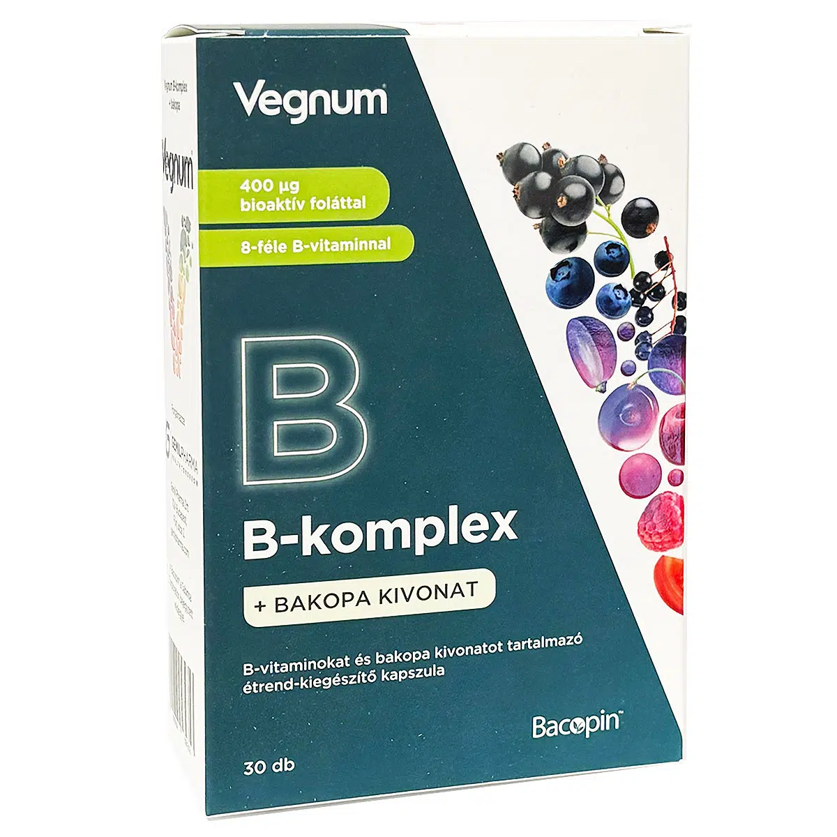 Vegnum B-komplex + Bakopa kivonat kapszula - 30db Vegnum B-komplex + Bakopa kivonat kapszula - 30db