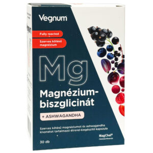 Vegnum Magnézium-biszglicinát + Ashwagandha kivonat kapszula - 30db