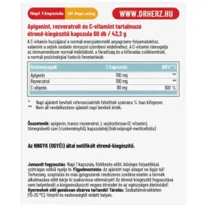 Dr. Herz Apigenin+Rezveratrol+C-vitamin kapszula - 60db - Image 2