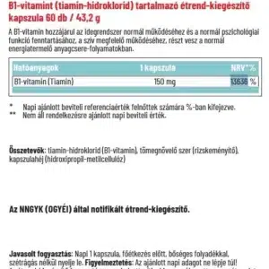 Dr. Herz B1-vitamin kapszula - 60db - Image 2