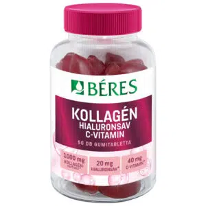 Béres Kollagén+Hialuronsav+C-vitamin gumitabletta - 50db