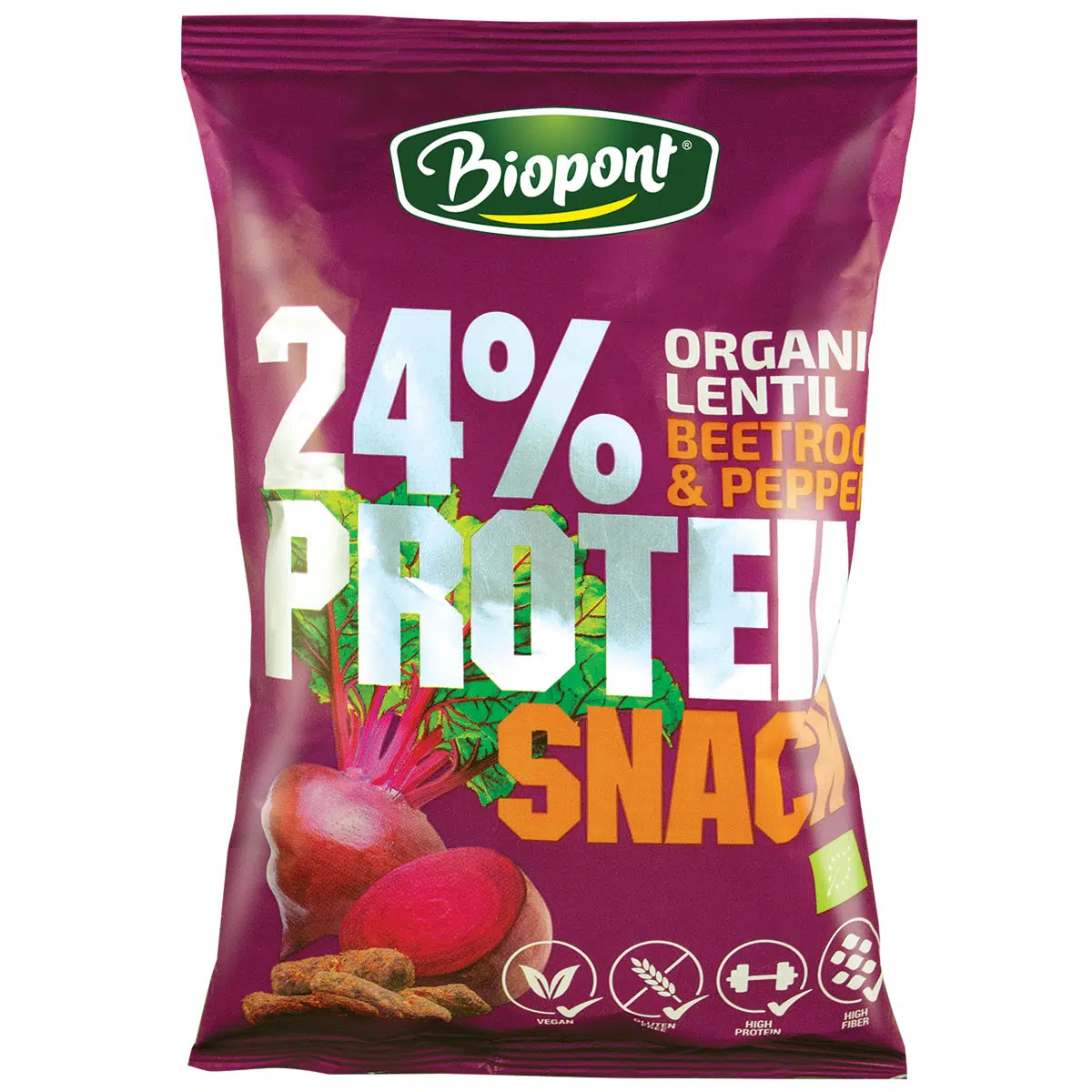 Biopont Protein Snack céklás-borsos (gluténmentes) - 50 g Biopont Protein Snack céklás-borsos (gluténmentes) - 50 g
