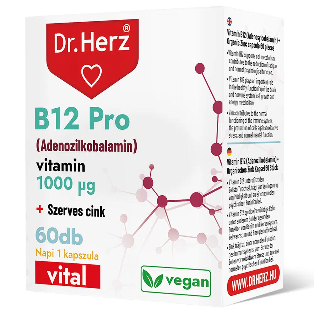 Dr. Herz B12-vitamin Pro kapszula - 60db Dr. Herz B12-vitamin Pro kapszula - 60db