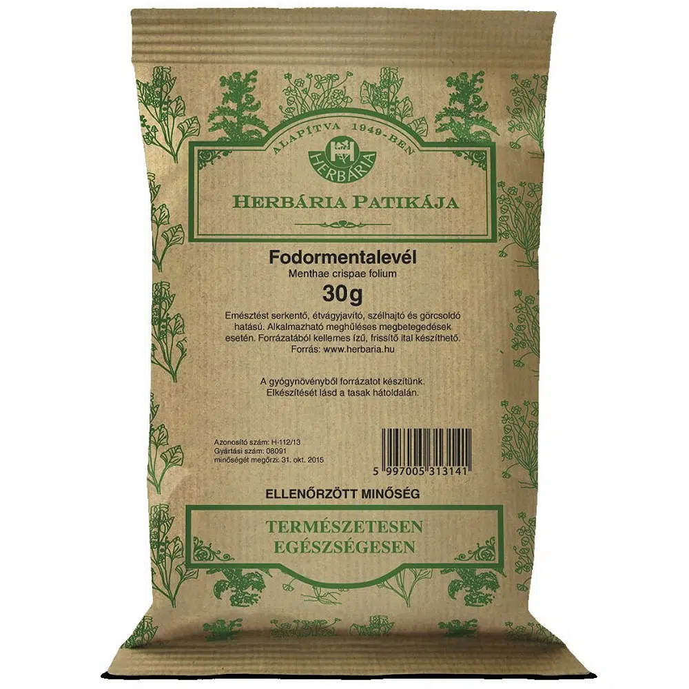Herbária fodormenta levél tea - 30g Herbária fodormenta levél tea - 30g