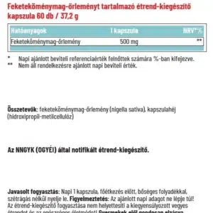 Dr. Herz Feketeköménymag 500mg kapszula - 60db - Image 2 Dr. Herz Feketeköménymag 500mg kapszula - 60db - Image 2