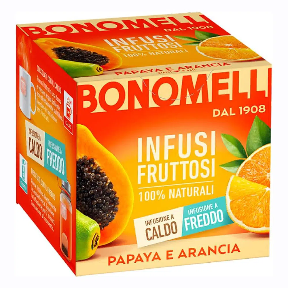 Bonomelli Papaya és narancs gyümölcstea - 12 tasak Bonomelli Papaya és narancs gyümölcstea - 12 tasak